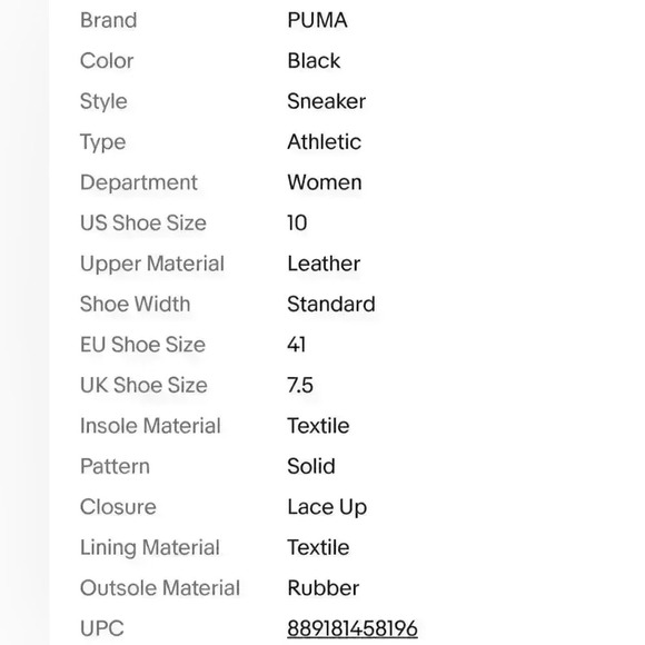 Puma Women's Match Lo Basic Sports Black Leather Sneaker Tennis Shoe - Picture 10 of 10